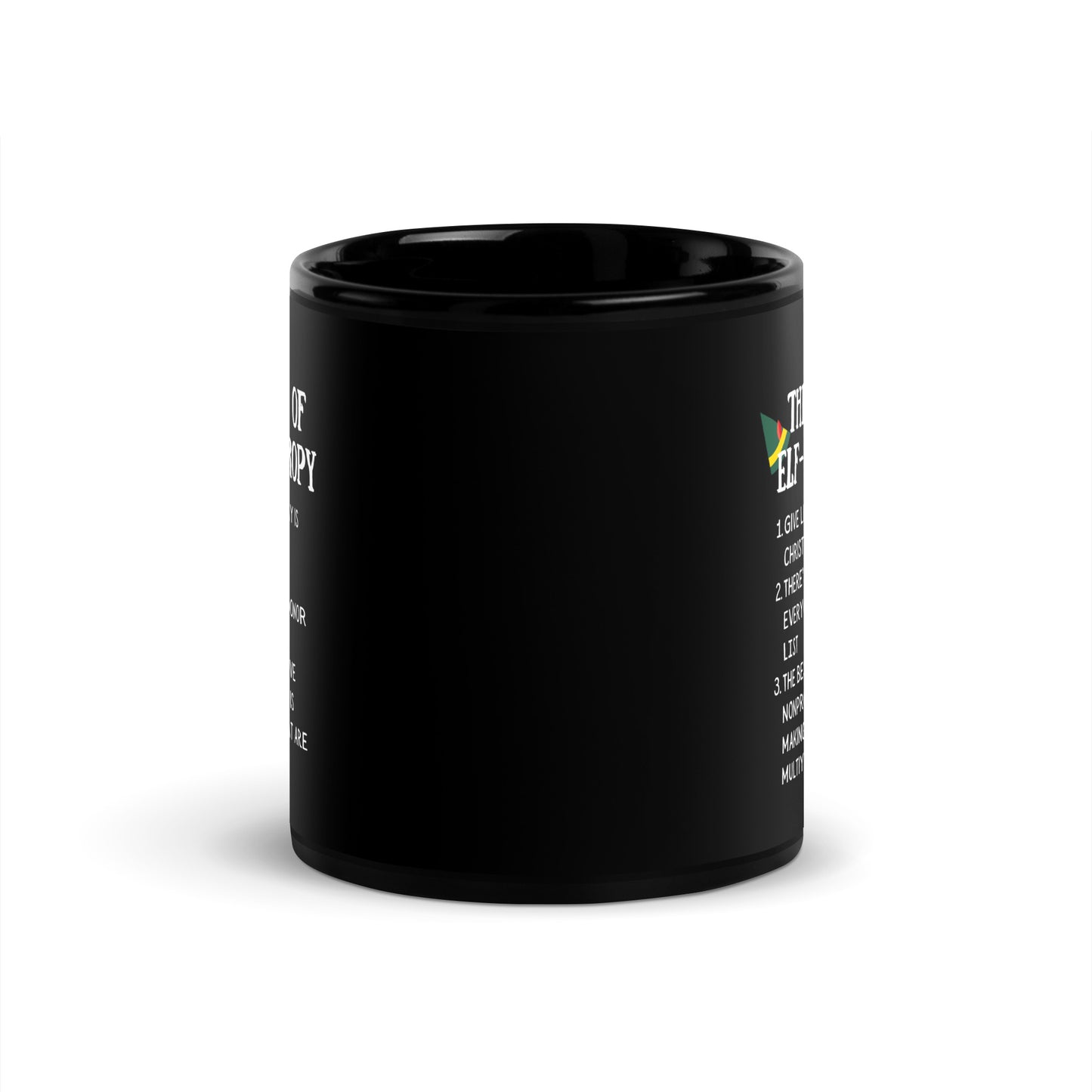 Code of Elf-lanthropy Black Glossy Mug
