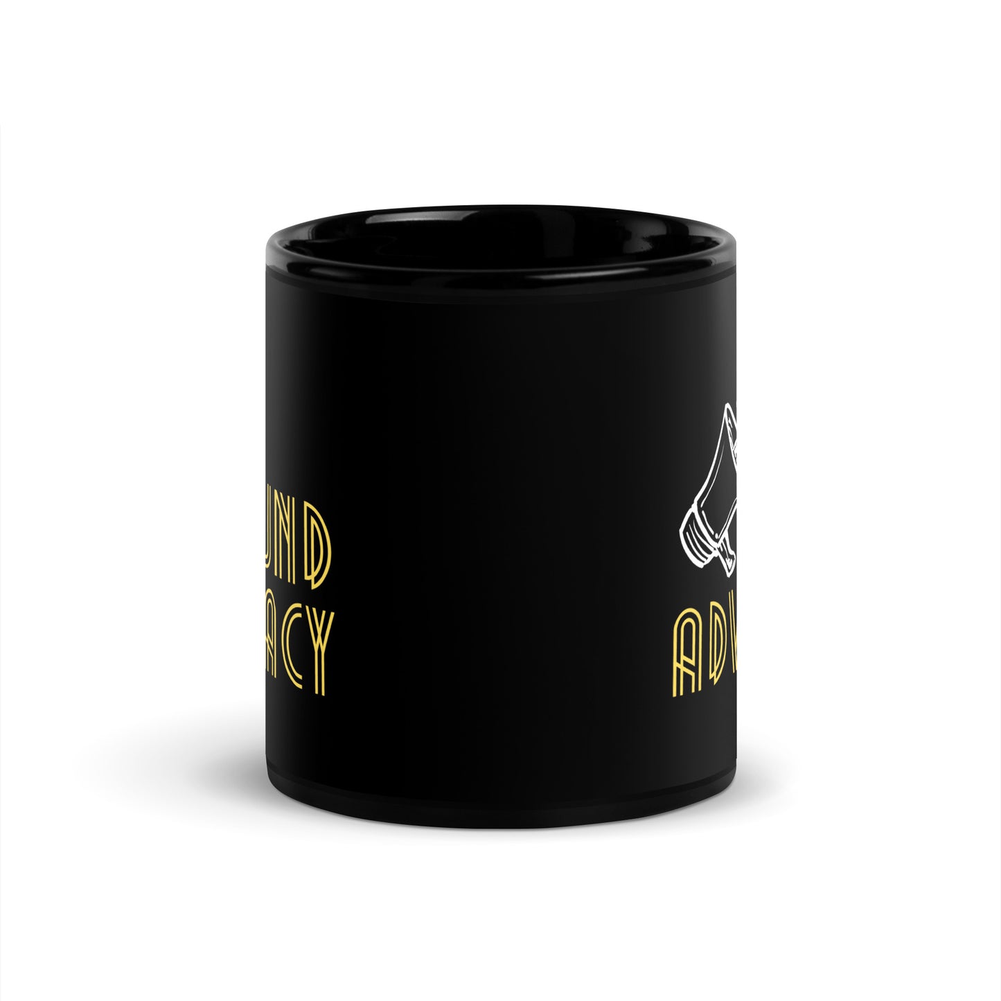 Fund Advocacy Black Glossy Mug 11oz-recalciGrant