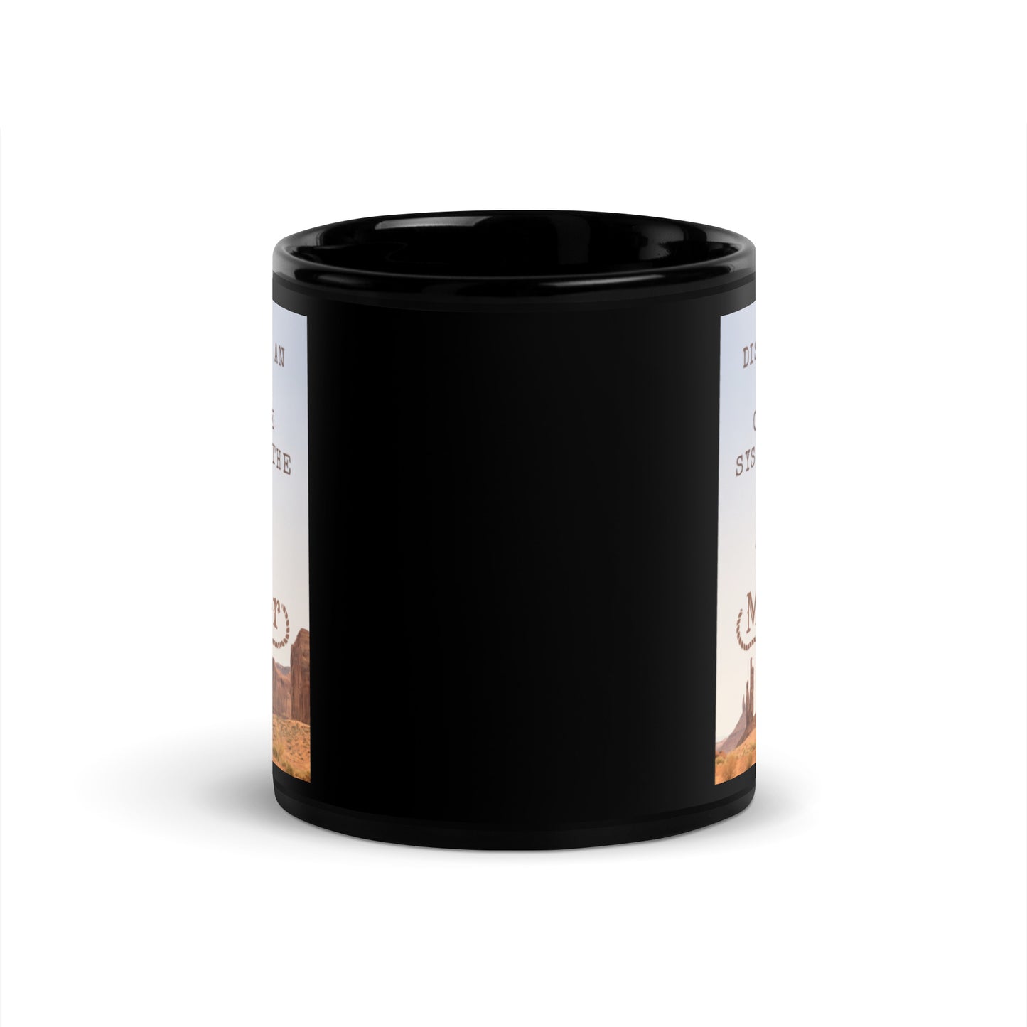 Old West Yellowstone Grants Manager Black Glossy Mug 11oz-recalciGrant
