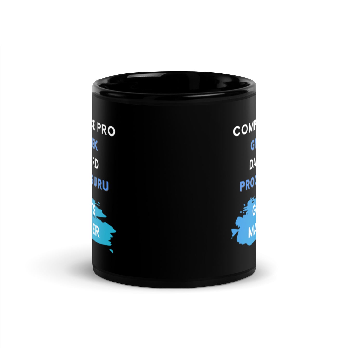 Grants Manager Skill Words Black Glossy Mug 11oz