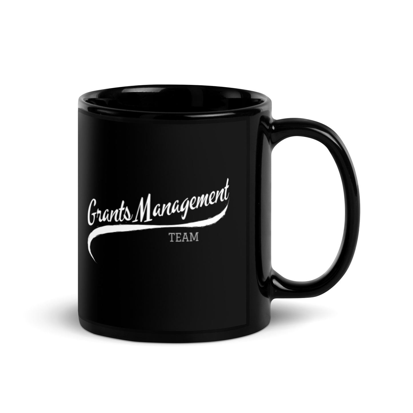 Grants Management Team Baseball Black Glossy Mug 11oz-recalciGrant