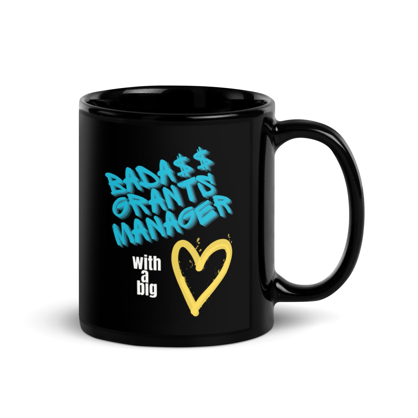 Bada$$ Grants Manager Graffiti Black Glossy Mug 11oz