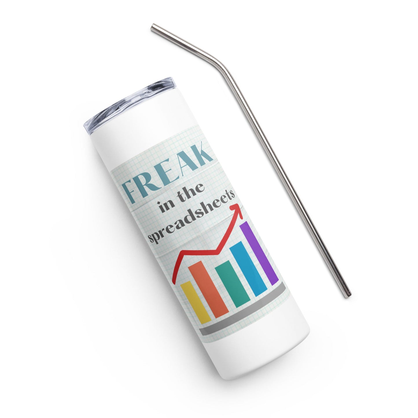 Freak in the Spreadsheets Stainless steel tumbler