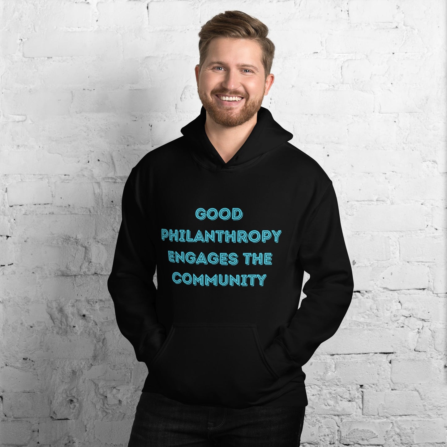 Good Philanthropy Engages the Community Unisex Hoodie-recalciGrant