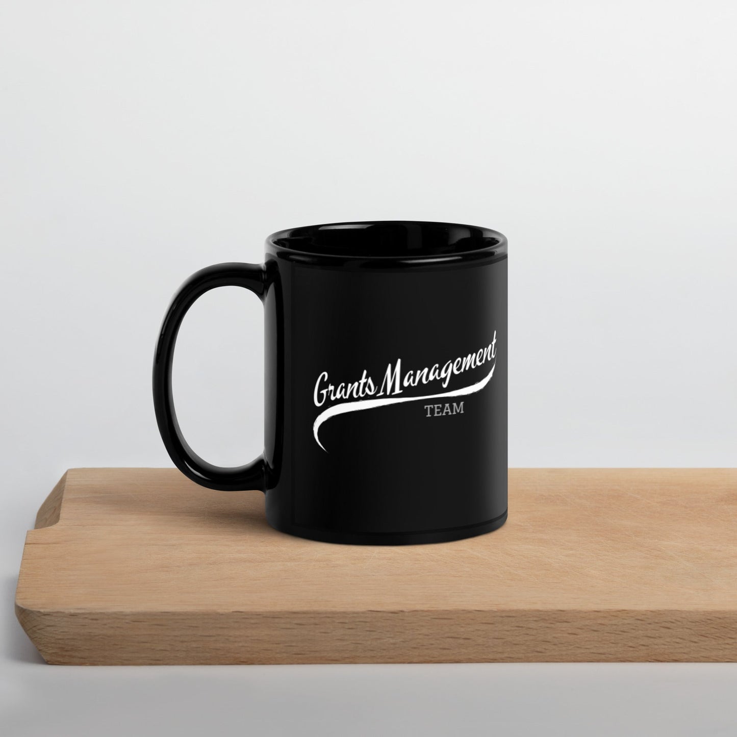 Grants Management Team Baseball Black Glossy Mug 11oz-recalciGrant