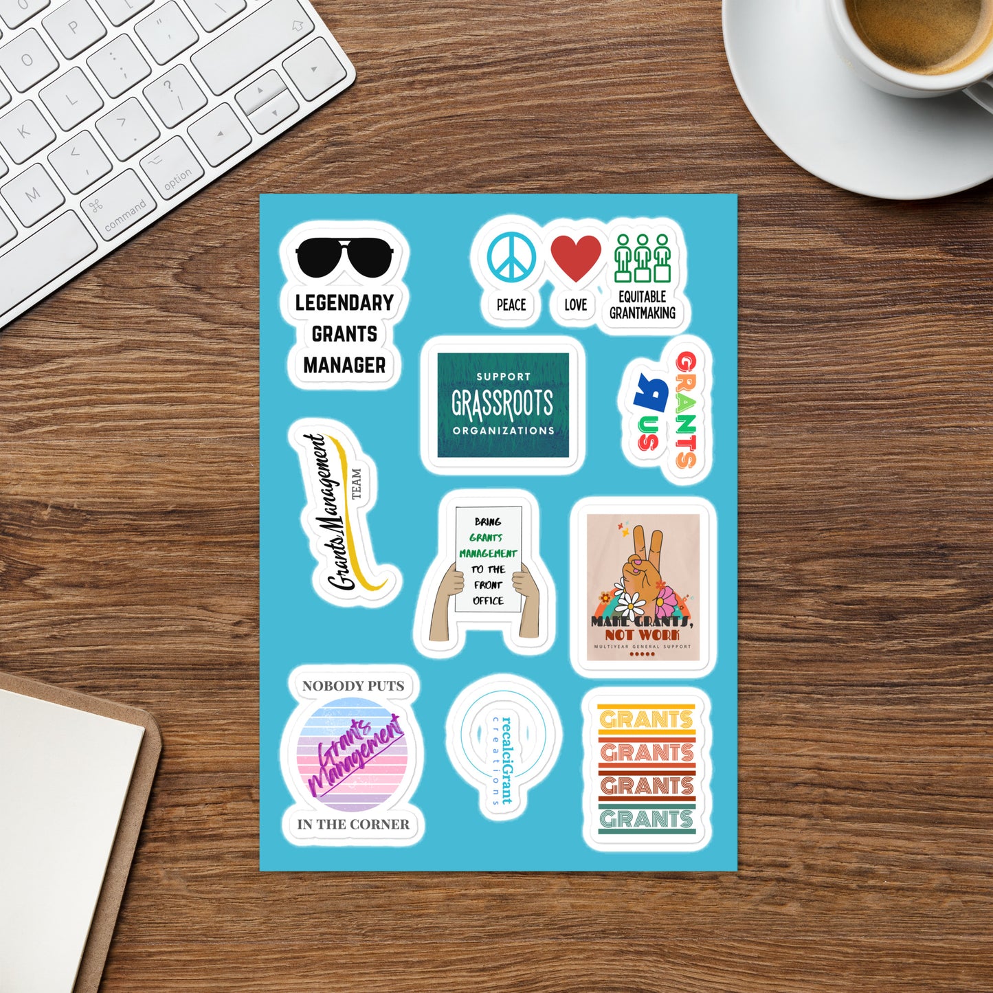 Grants Management Sticker sheet