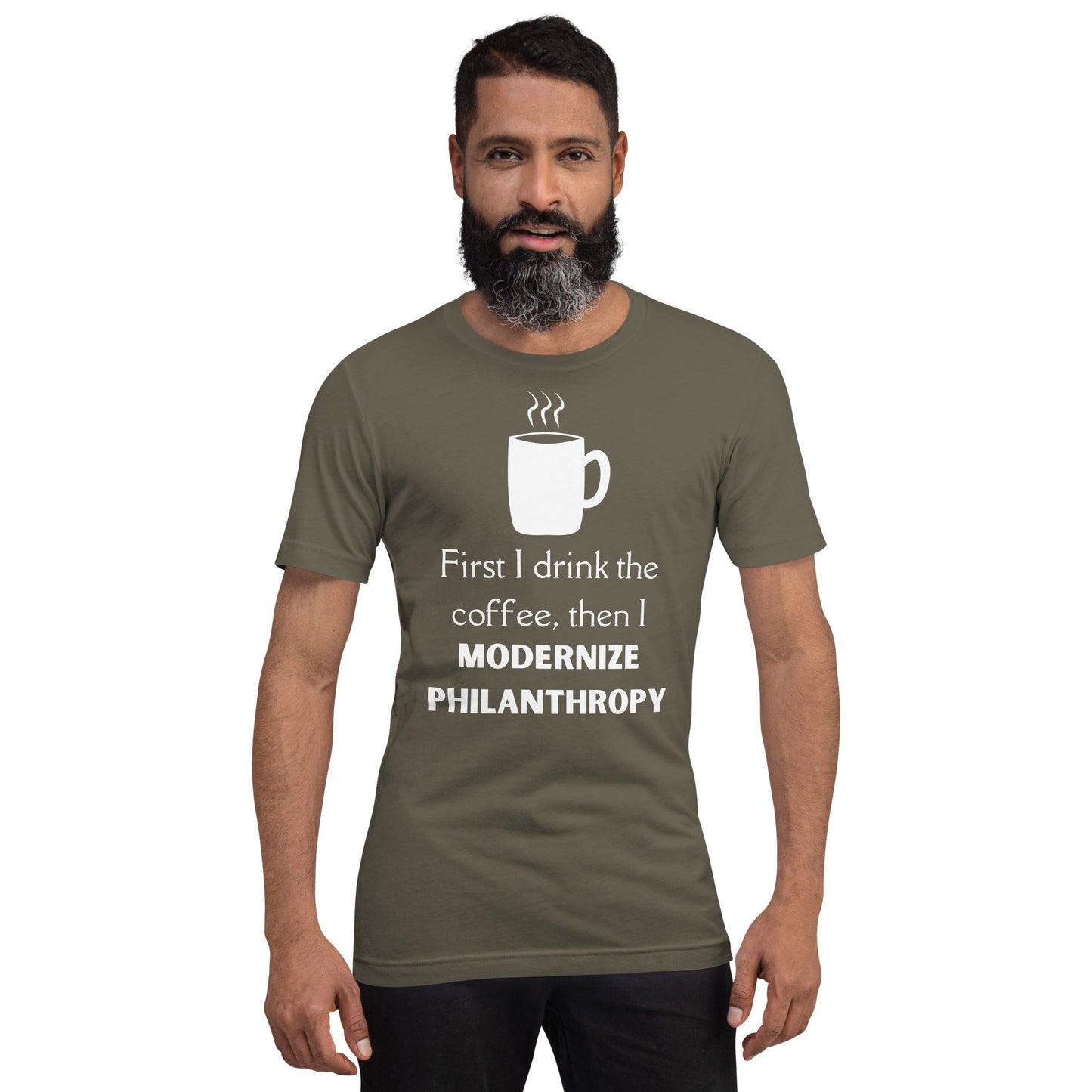 Modernize Philanthropy Coffee Unisex t-shirt-recalciGrant