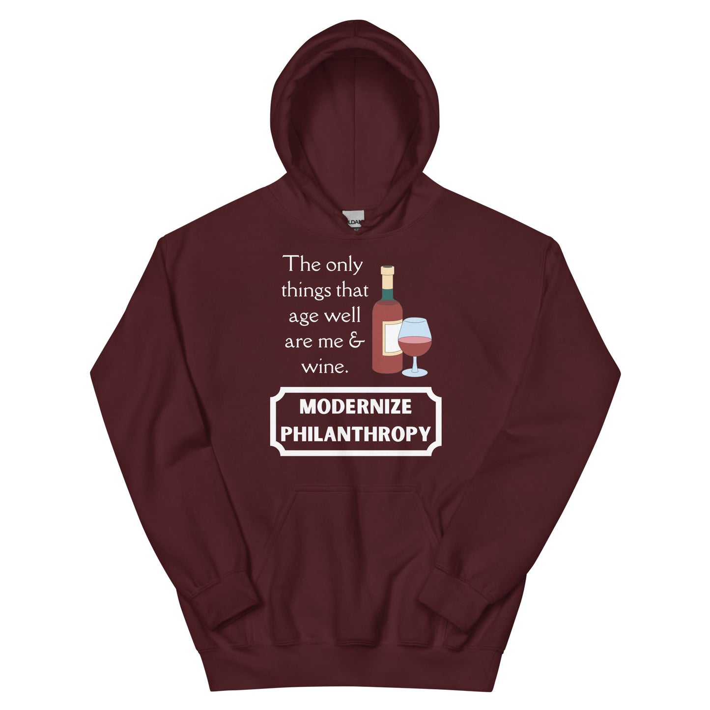 Modernize Philanthropy Wine Unisex Hoodie-recalciGrant