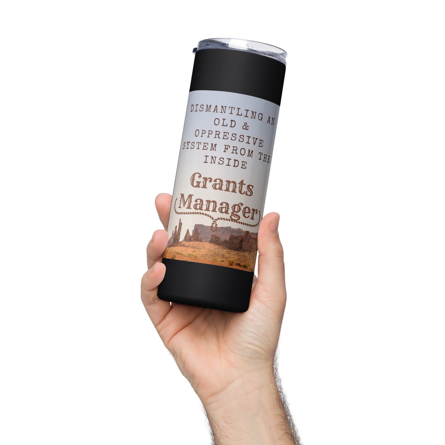 Old West Yellowstone Grants Manager Stainless steel tumbler