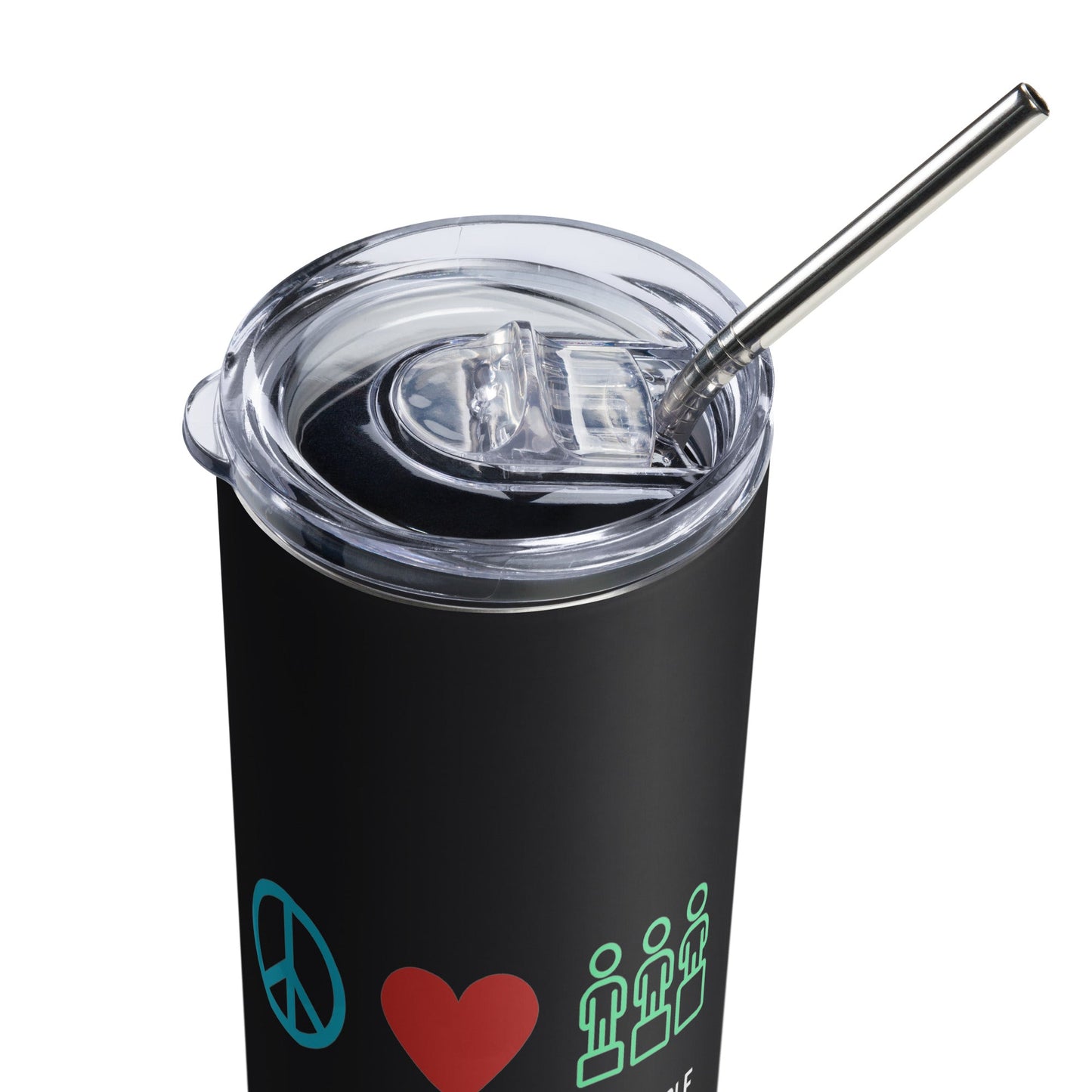 Peace, Love & Equitable Grantmaking Stainless steel tumbler-recalciGrant