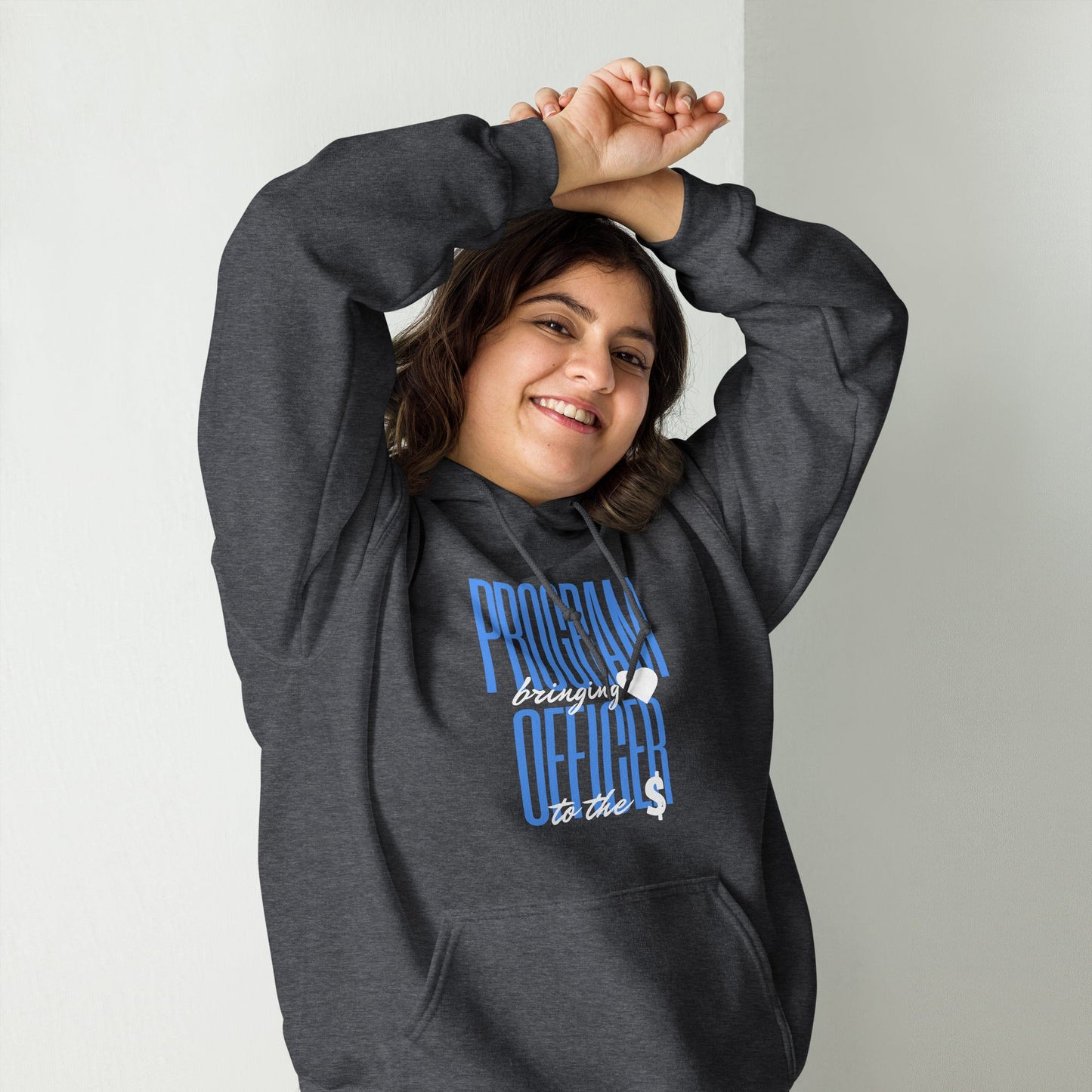 Program Officer Brings Heart to the Money Unisex Hoodie-recalciGrant
