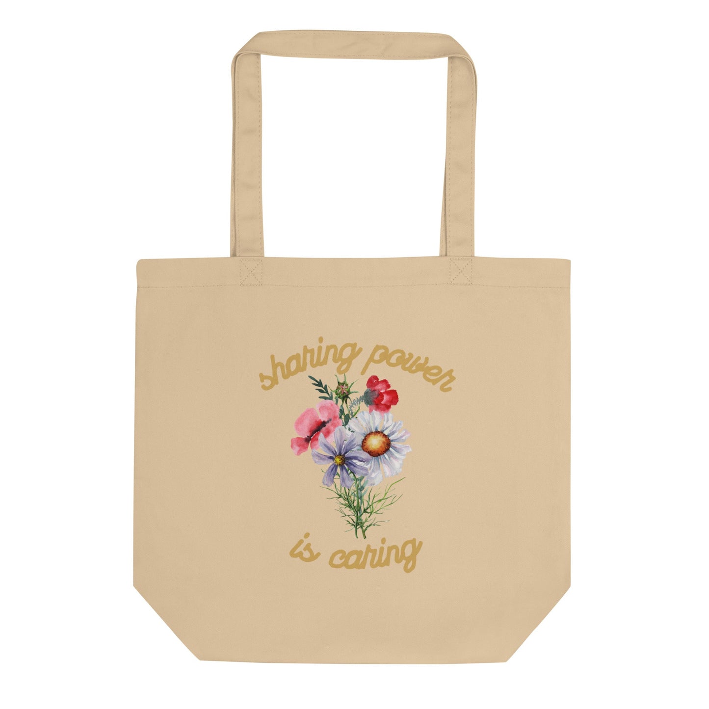 Sharing Power is Caring Floral Eco Tote Bag-recalciGrant