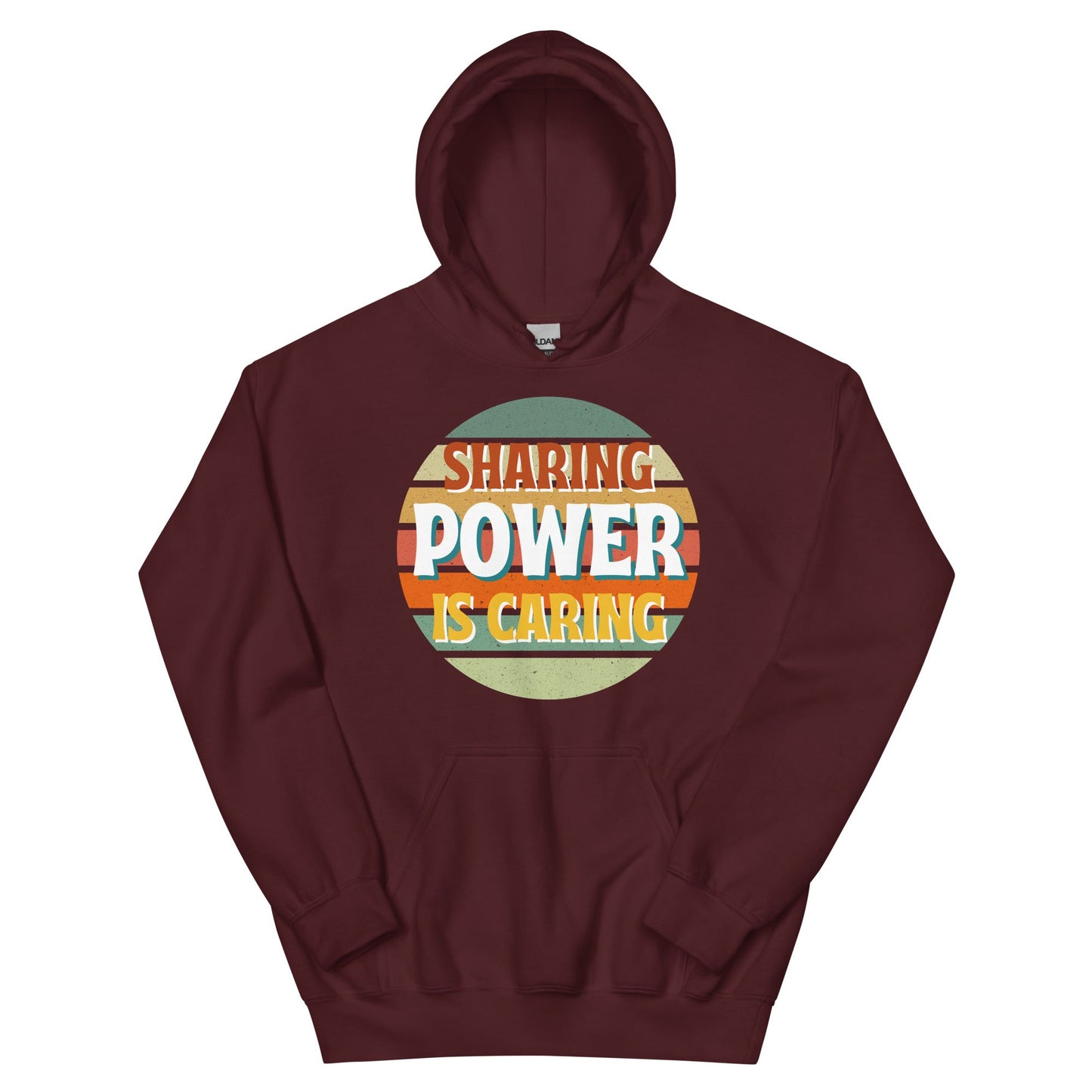 Sharing Power is Caring Retro Sunset Unisex Hoodie-recalciGrant