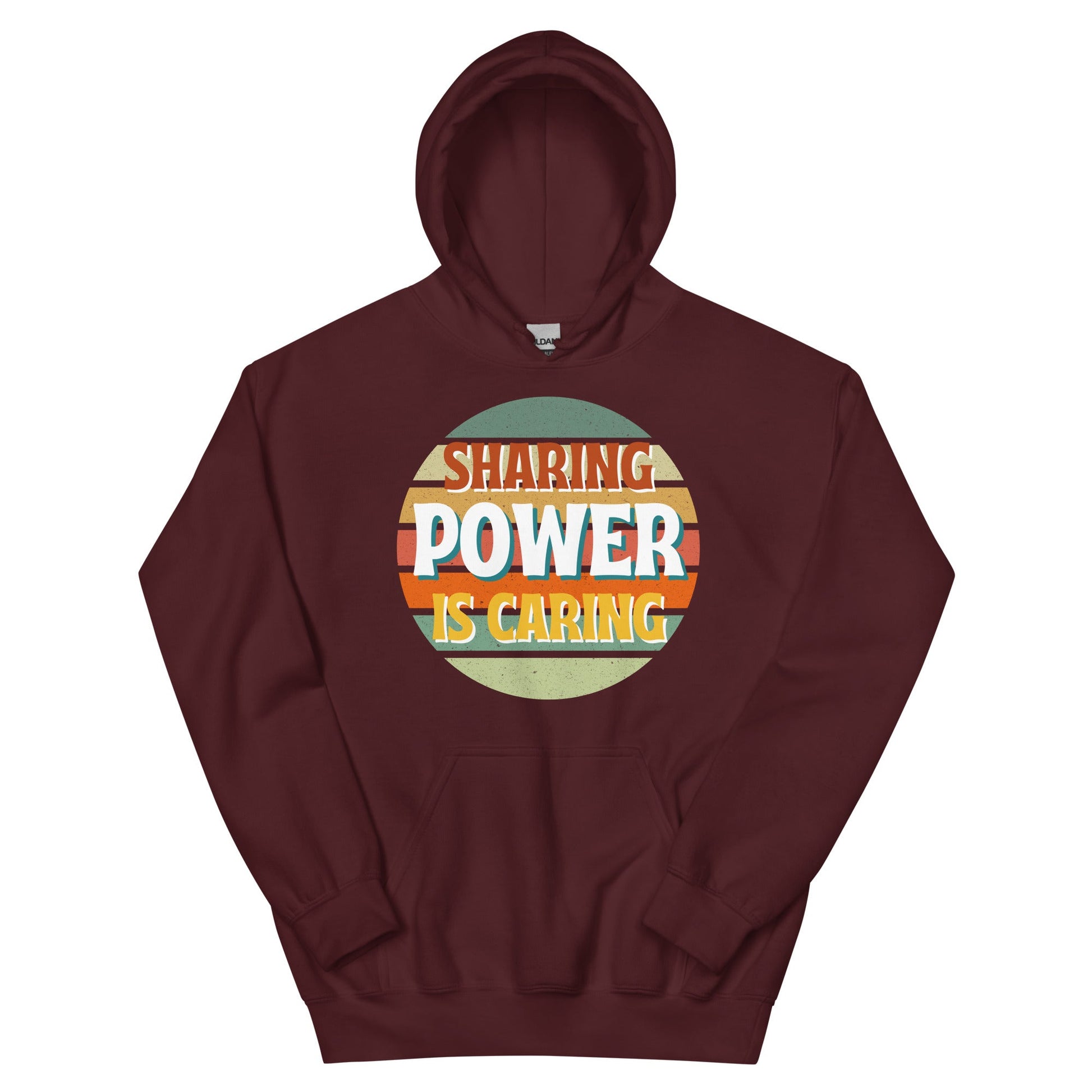 Sharing Power is Caring Retro Sunset Unisex Hoodie-recalciGrant