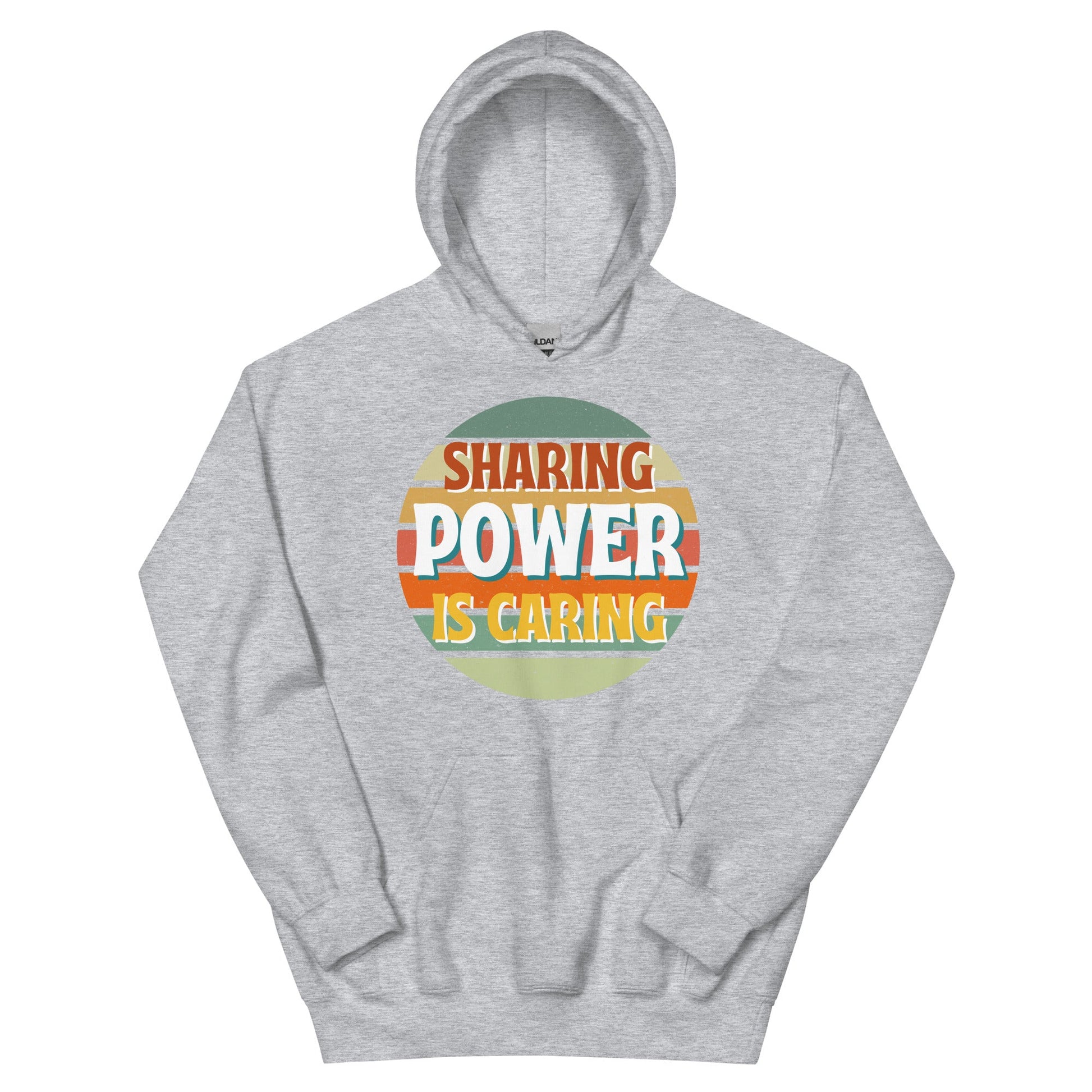 Sharing Power is Caring Retro Sunset Unisex Hoodie-recalciGrant