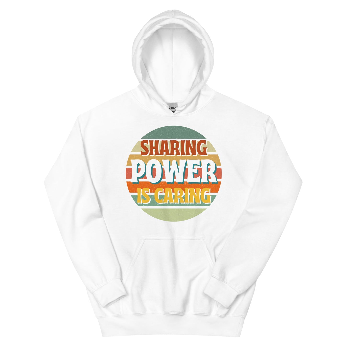 Sharing Power is Caring Retro Sunset Unisex Hoodie-recalciGrant