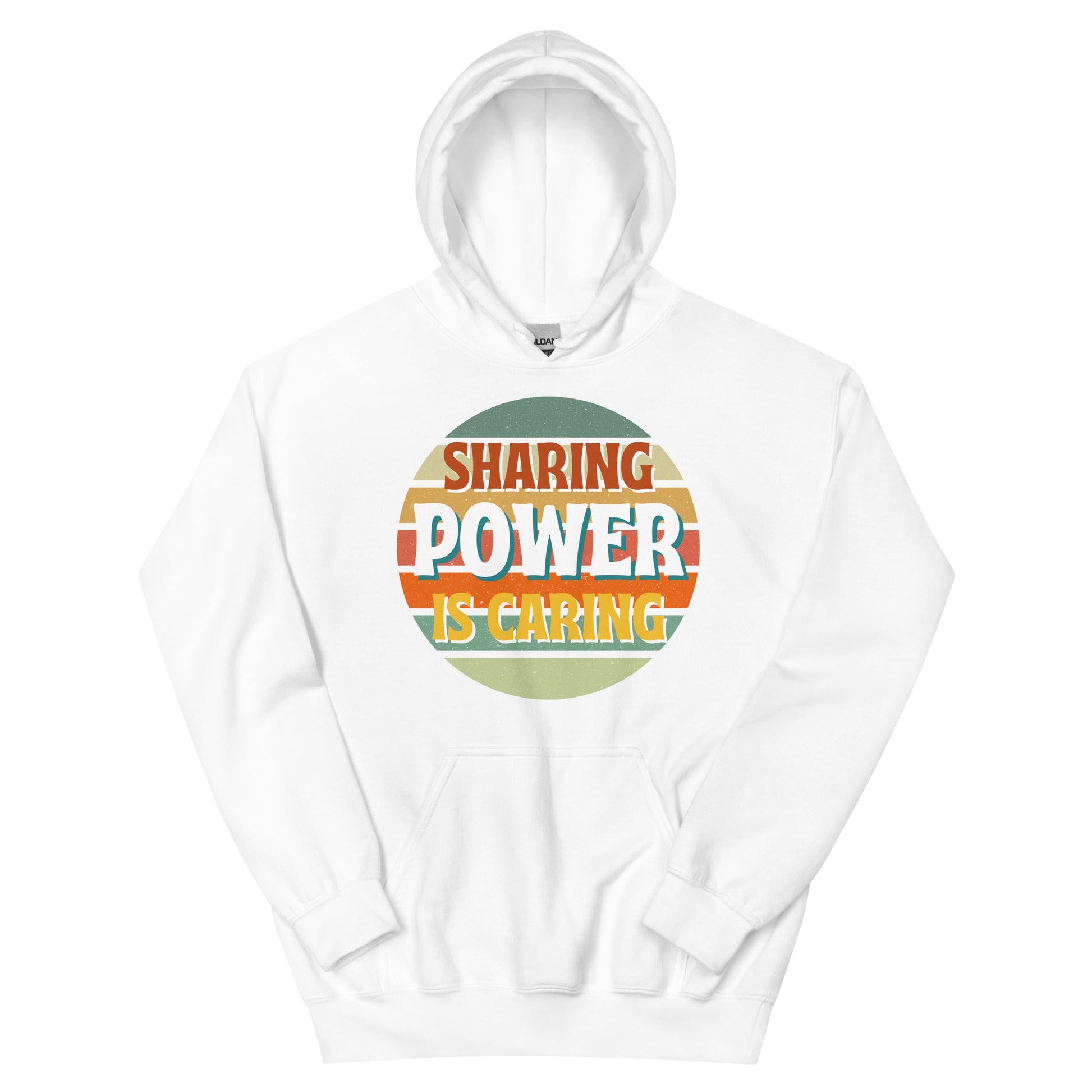Sharing Power is Caring Retro Sunset Unisex Hoodie-recalciGrant