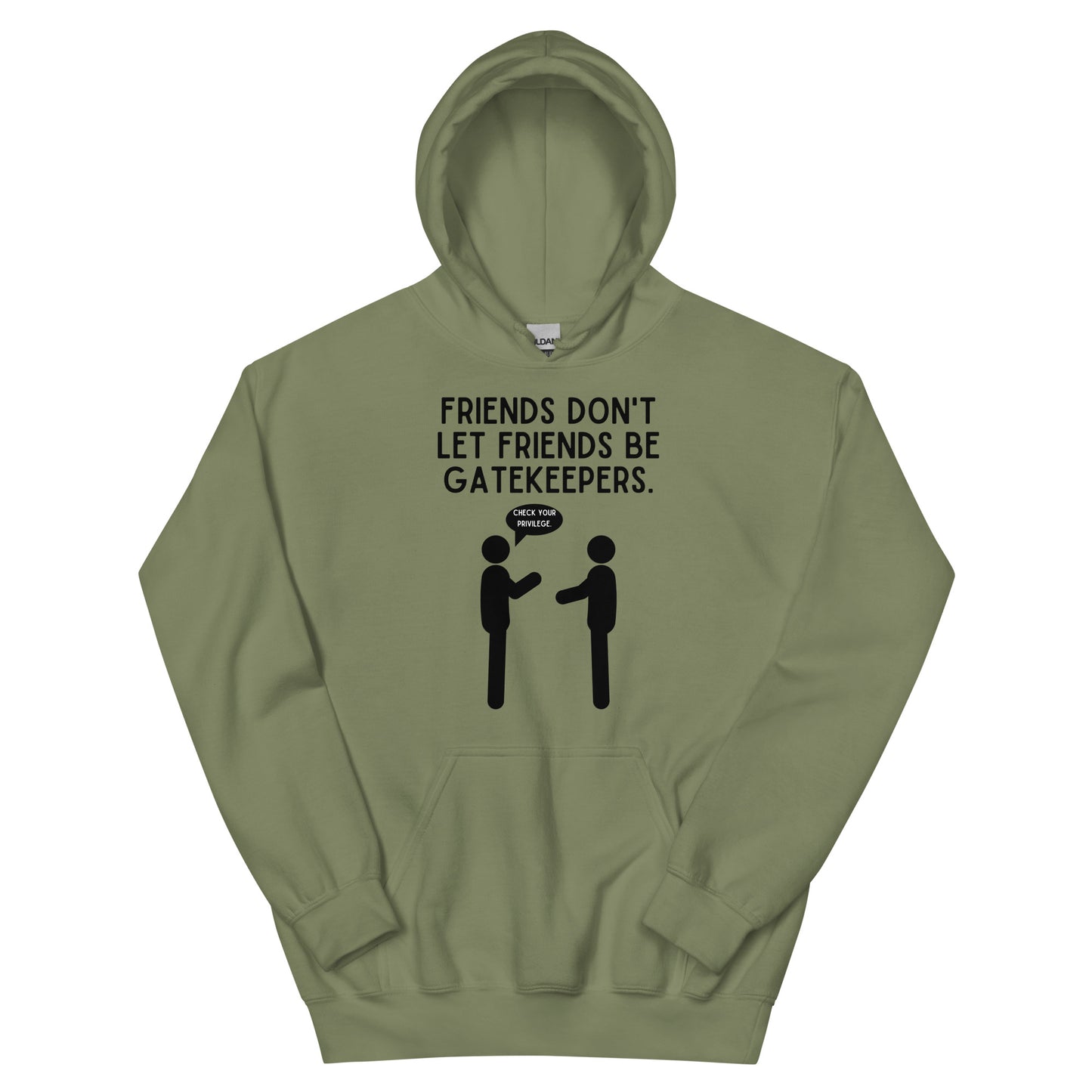 Friends Don't Let Friends Gatekeep Light Unisex Hoodie