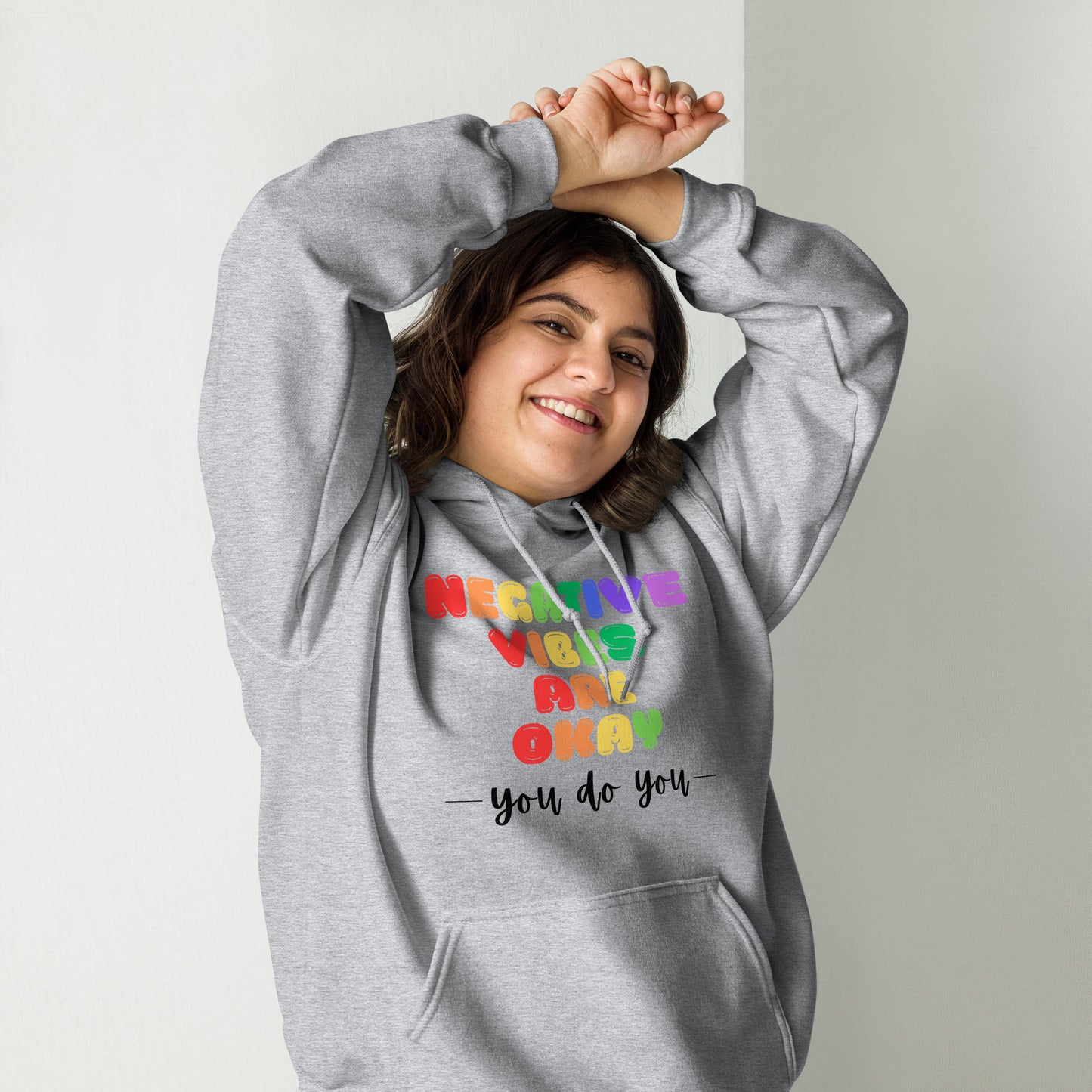Negative Vibes are Okay - Light Unisex Hoodie