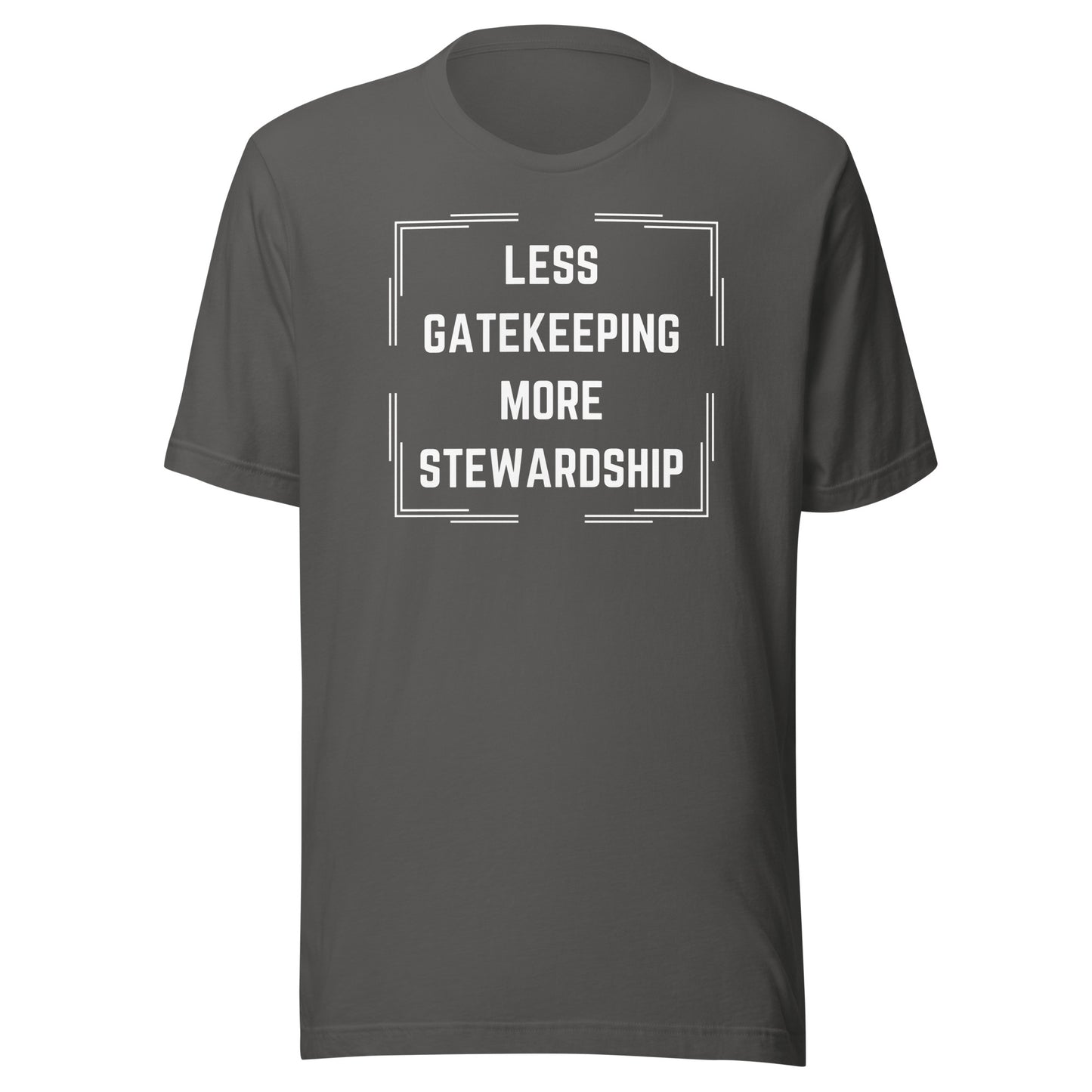Less Gatekeeping, More Stewardship - Dark Unisex t-shirt