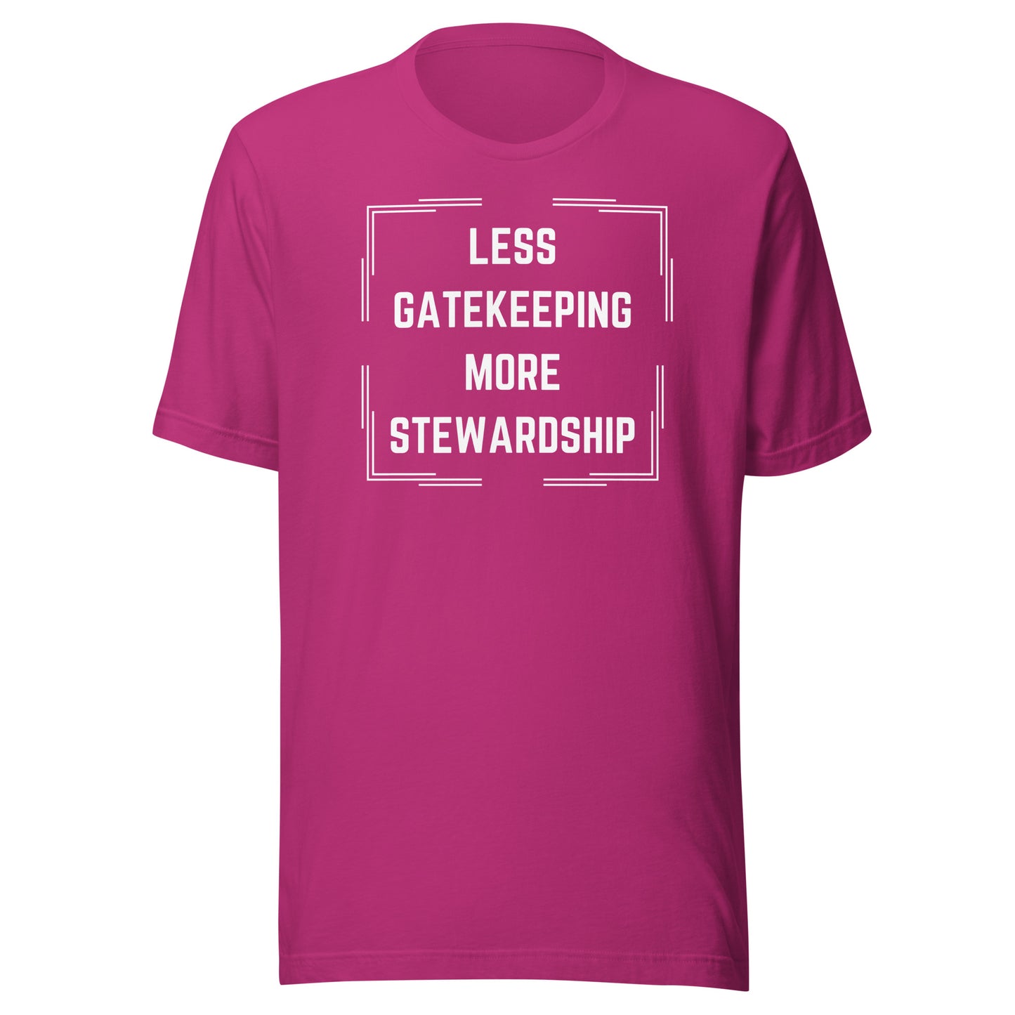 Less Gatekeeping, More Stewardship - Dark Unisex t-shirt