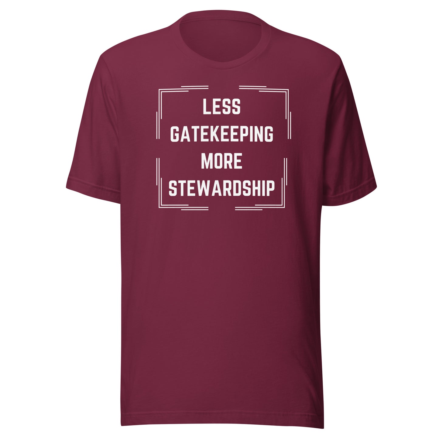 Less Gatekeeping, More Stewardship - Dark Unisex t-shirt