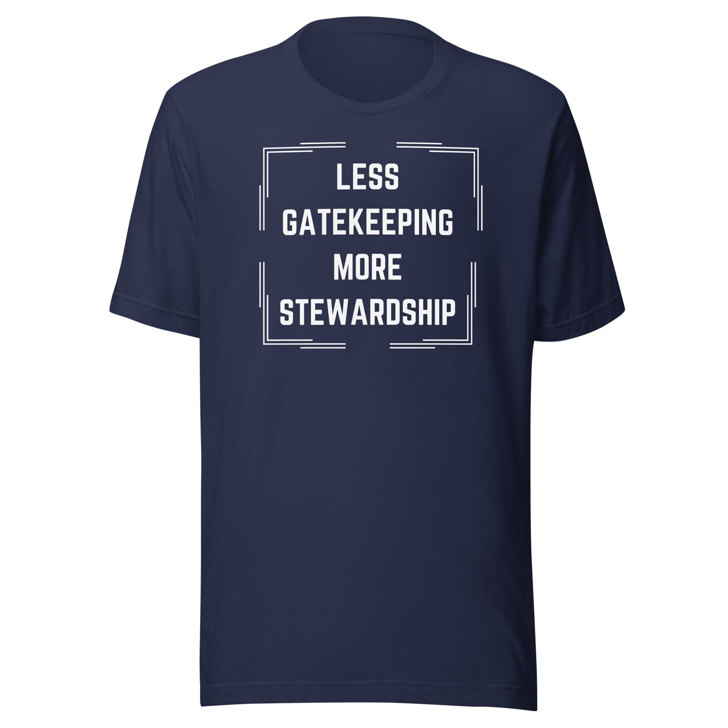 Less Gatekeeping, More Stewardship - Dark Unisex t-shirt