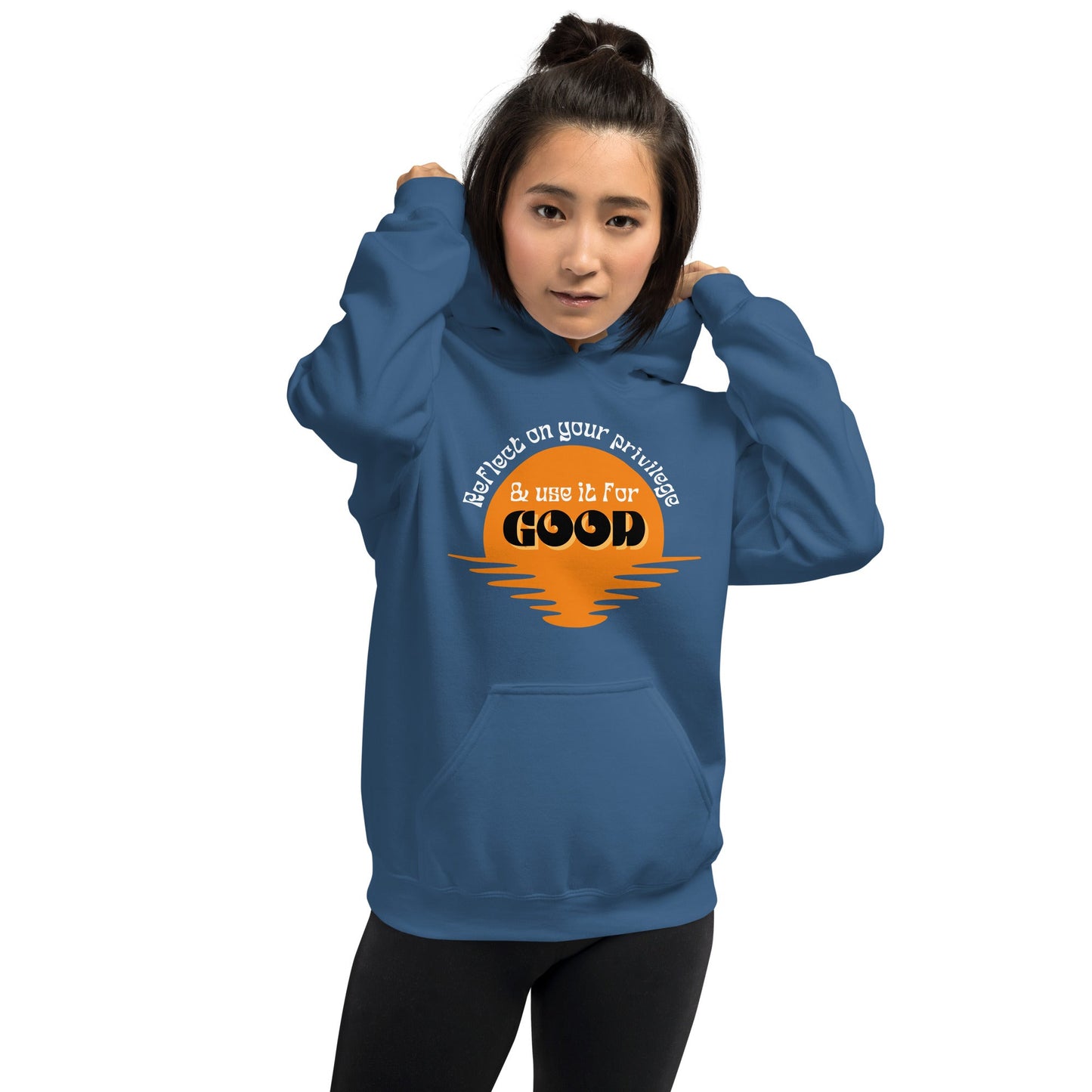 Use Your Privilege for Good Retro Sunset Unisex Hoodie-recalciGrant