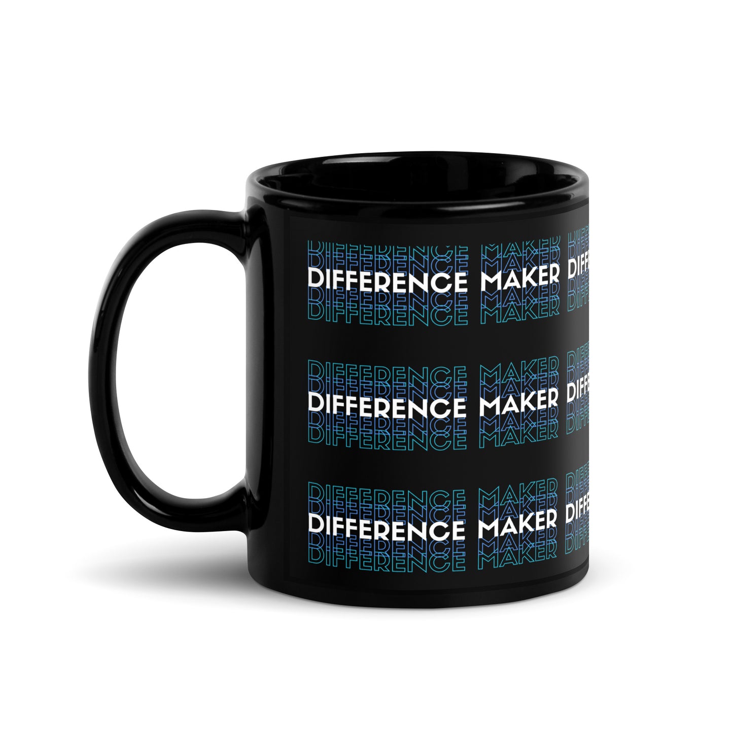 Difference Maker Black Glossy Mug 11oz