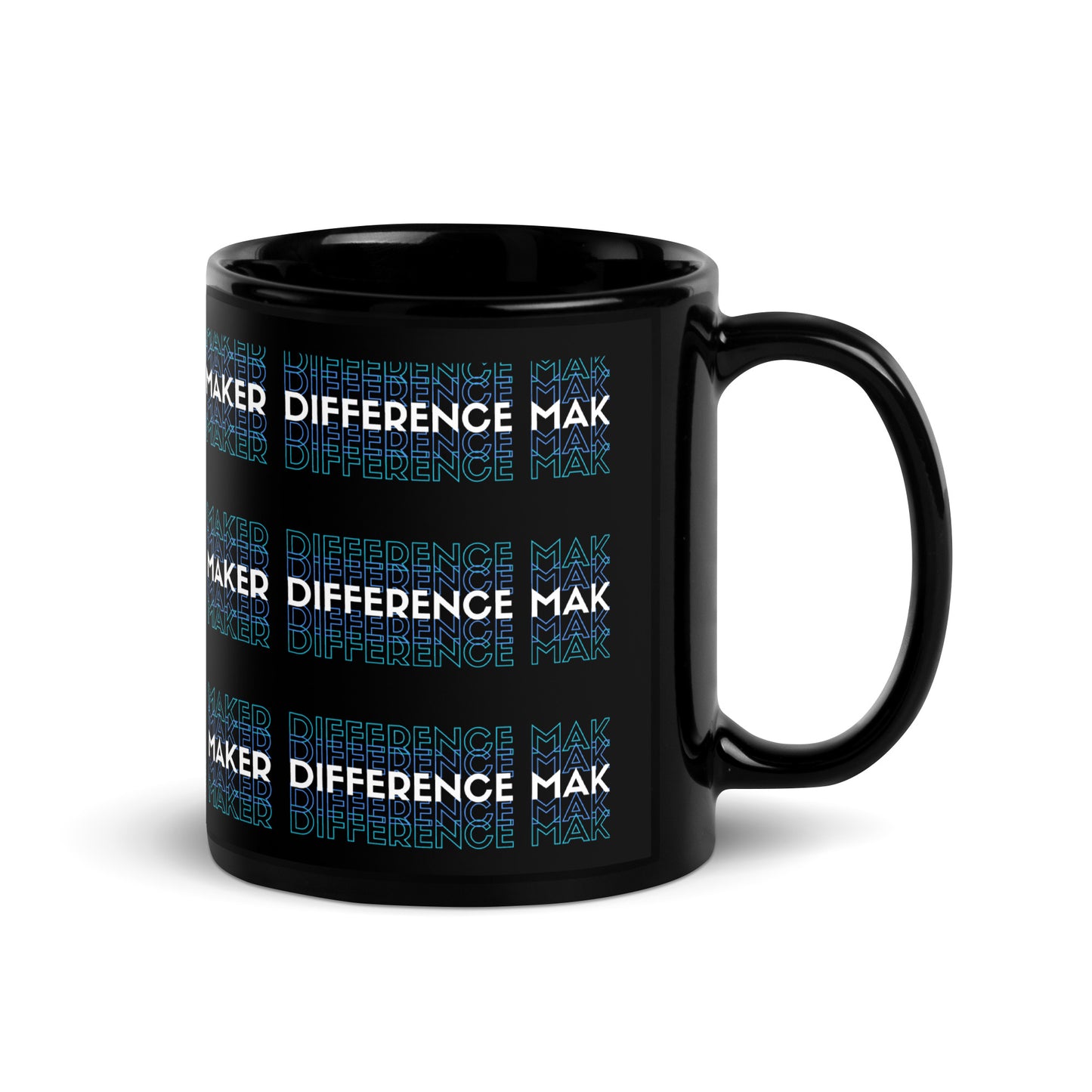 Difference Maker Black Glossy Mug 11oz