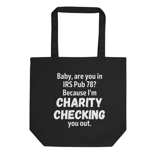 Charity Checking You Out Eco Tote Bag