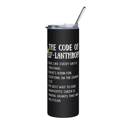 Code of Elf-lanthropy Stainless steel tumbler