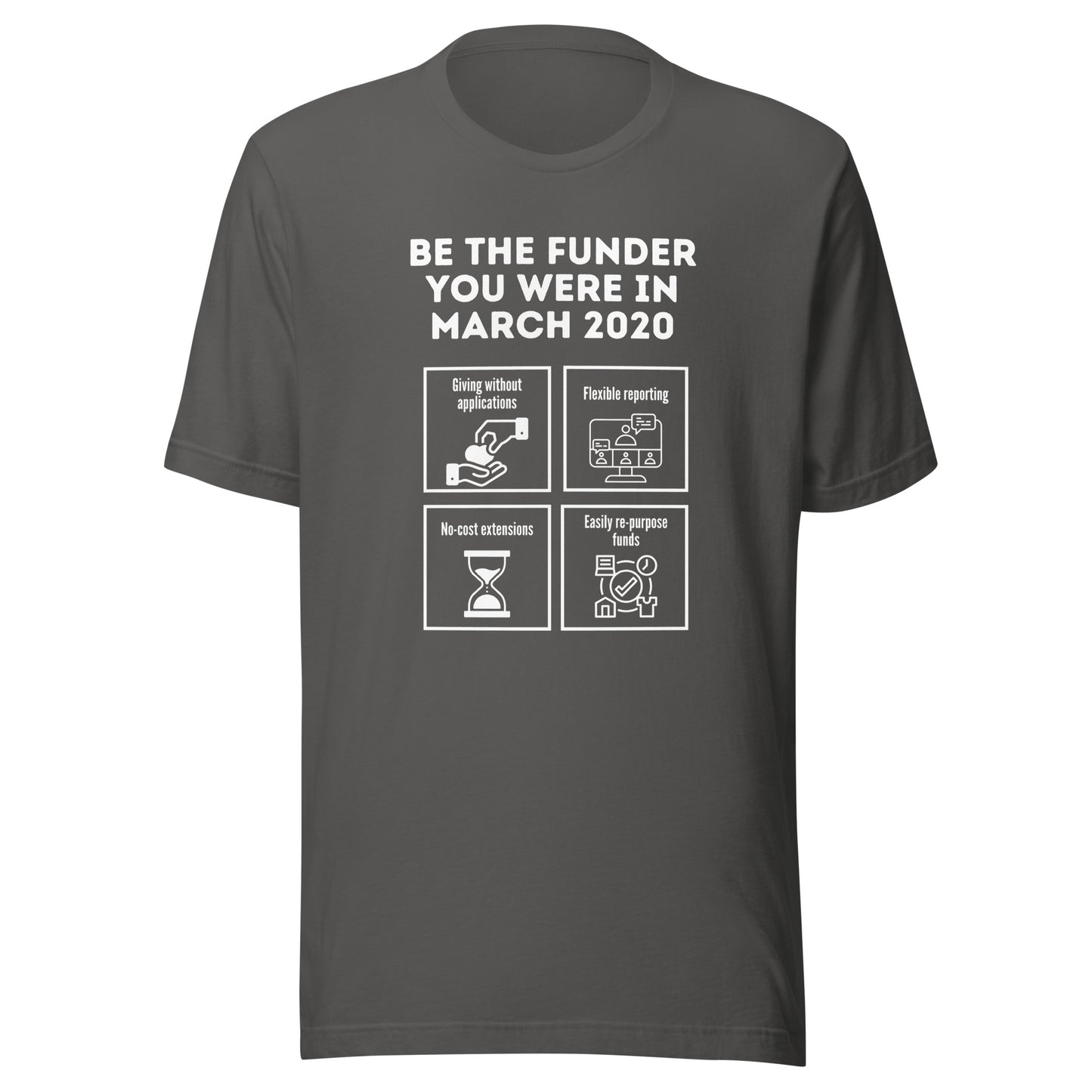 Be the Funder You Were in March 2020 dark Unisex t-shirt