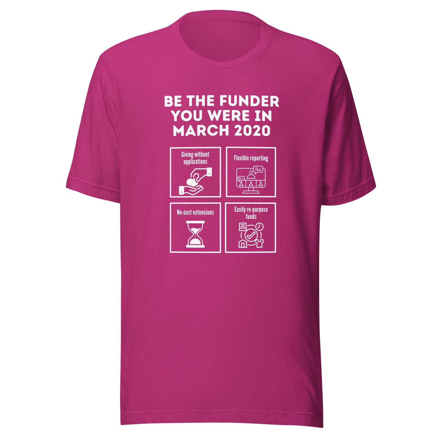 Be the Funder You Were in March 2020 dark Unisex t-shirt
