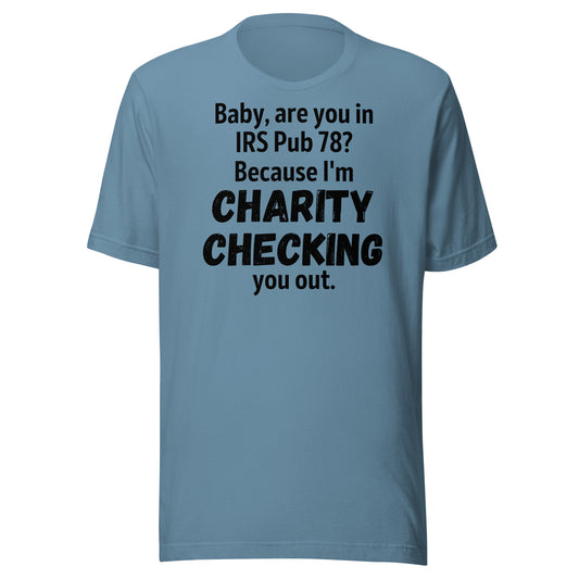 Charity Checking You Out light Unisex t-shirt