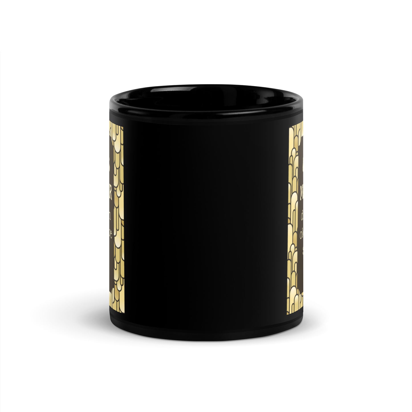 Art Deco Grants Manager Black Glossy Mug 11oz-recalciGrant