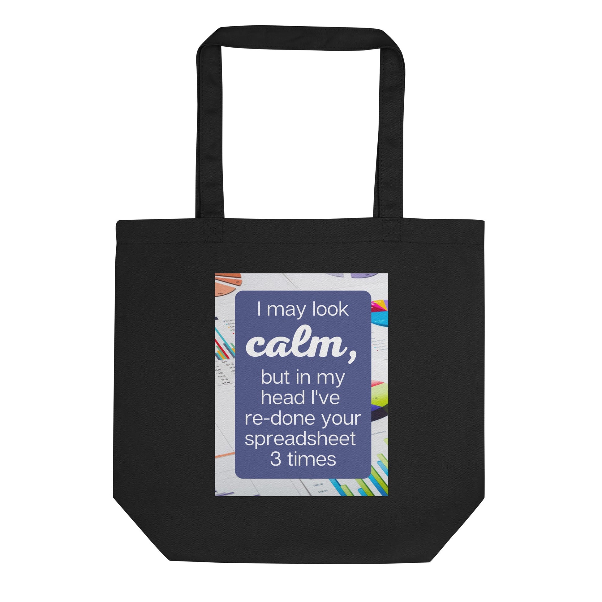 Calm Re-do Spreadsheet Eco Tote Bag-recalciGrant