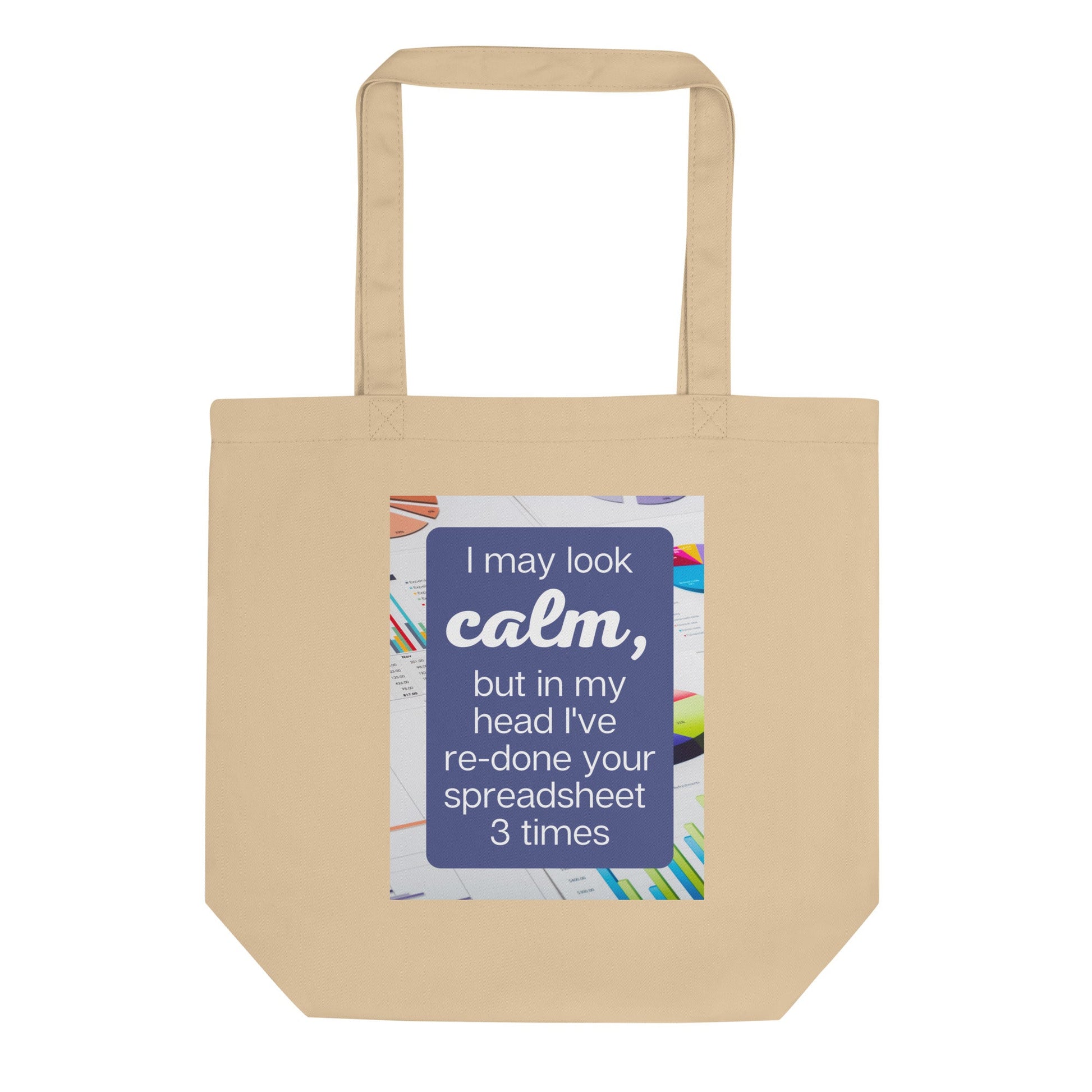 Calm Re-do Spreadsheet Eco Tote Bag-recalciGrant