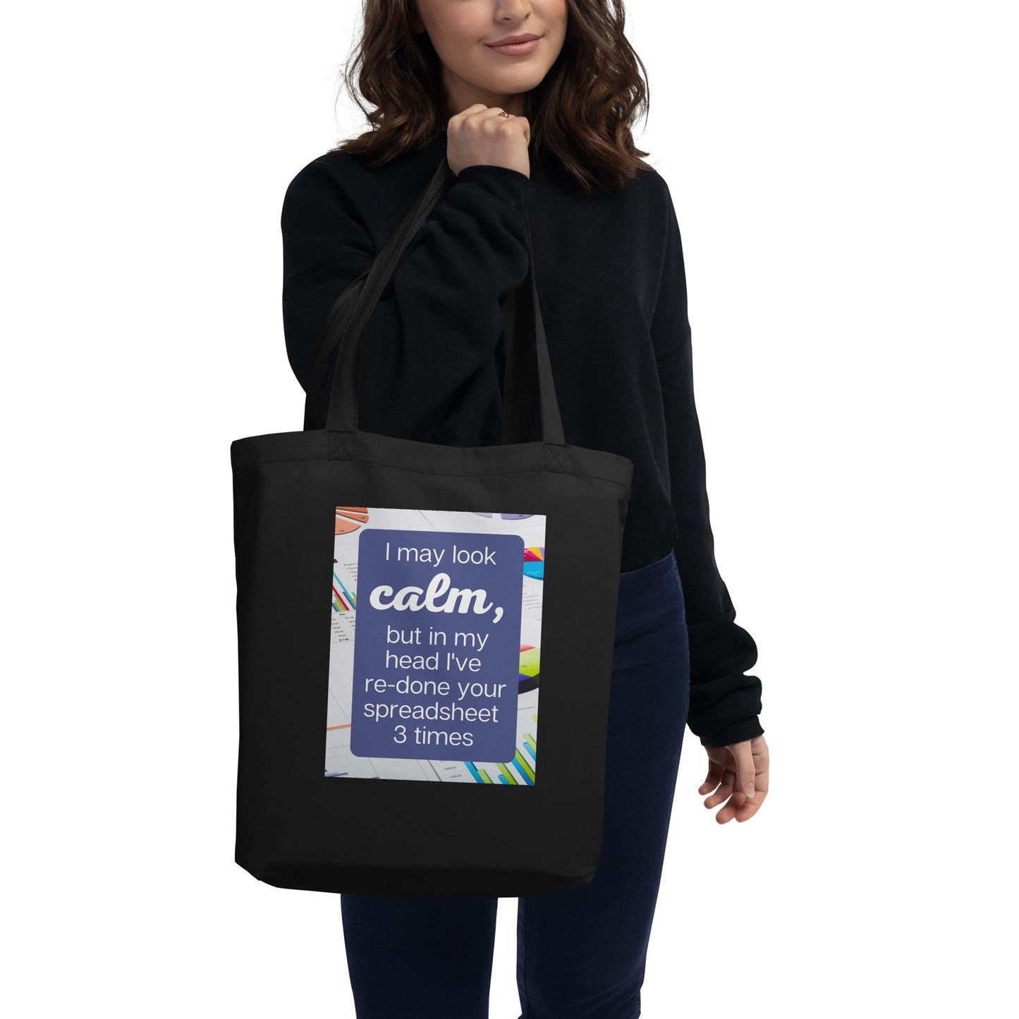 Calm Re-do Spreadsheet Eco Tote Bag-recalciGrant