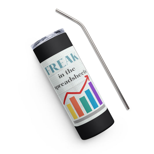 Freak in the Spreadsheets Stainless steel tumbler