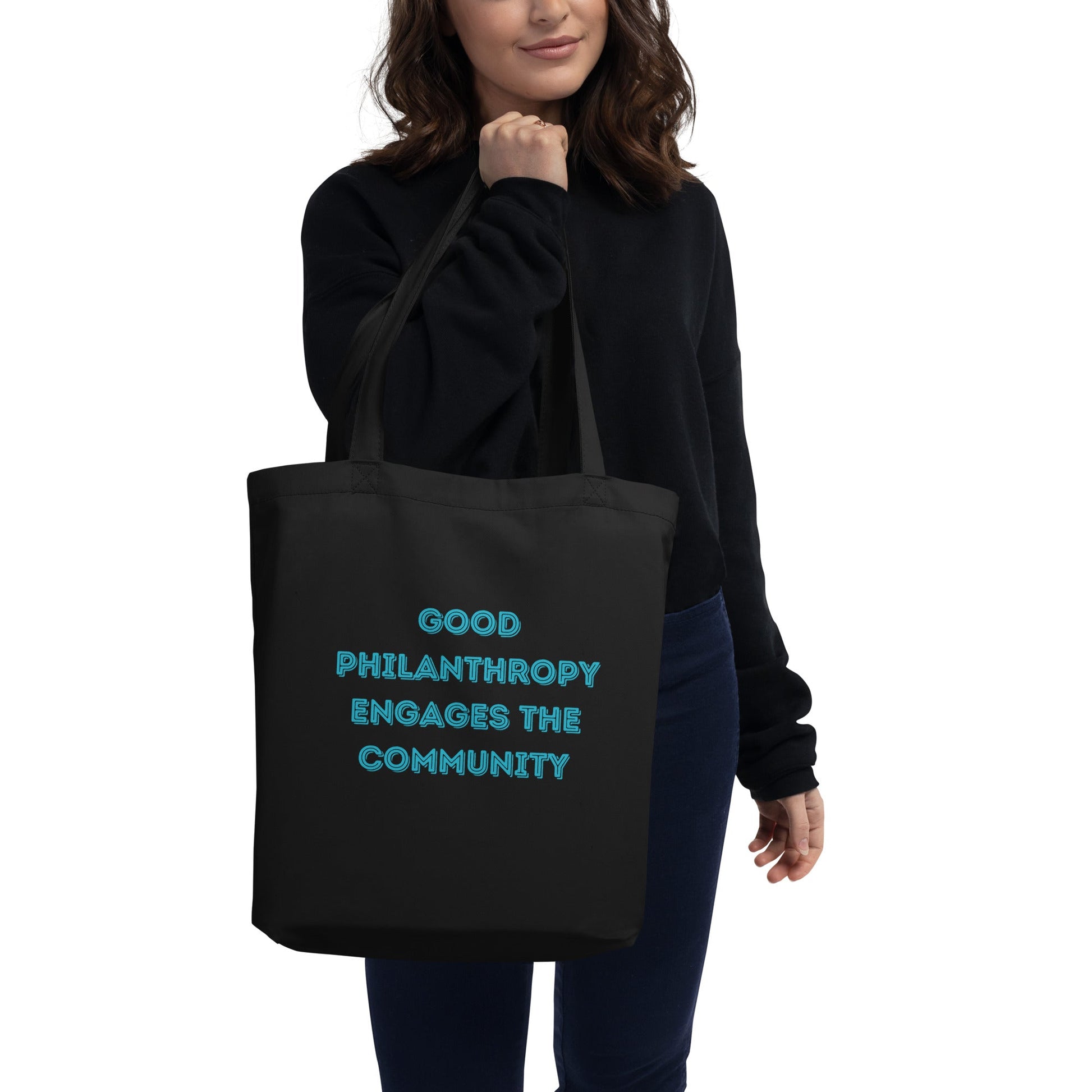 Good Philanthropy Engages the Community Eco Tote Bag-recalciGrant