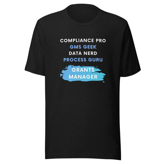 Grants Manager Skill Words - Dark Unisex t-shirt