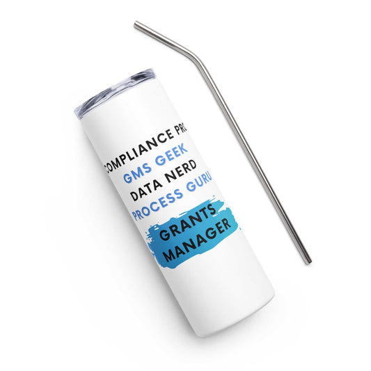 Grants Manager Skill Words Stainless steel tumbler