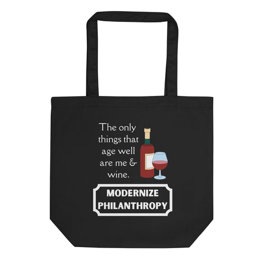 Modernize Philanthropy Wine Eco Tote Bag-recalciGrant