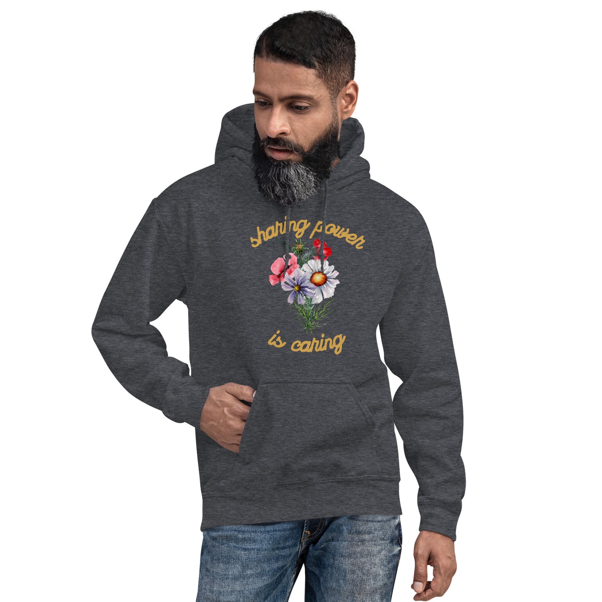 Sharing Power is Caring Floral Unisex Hoodie-recalciGrant