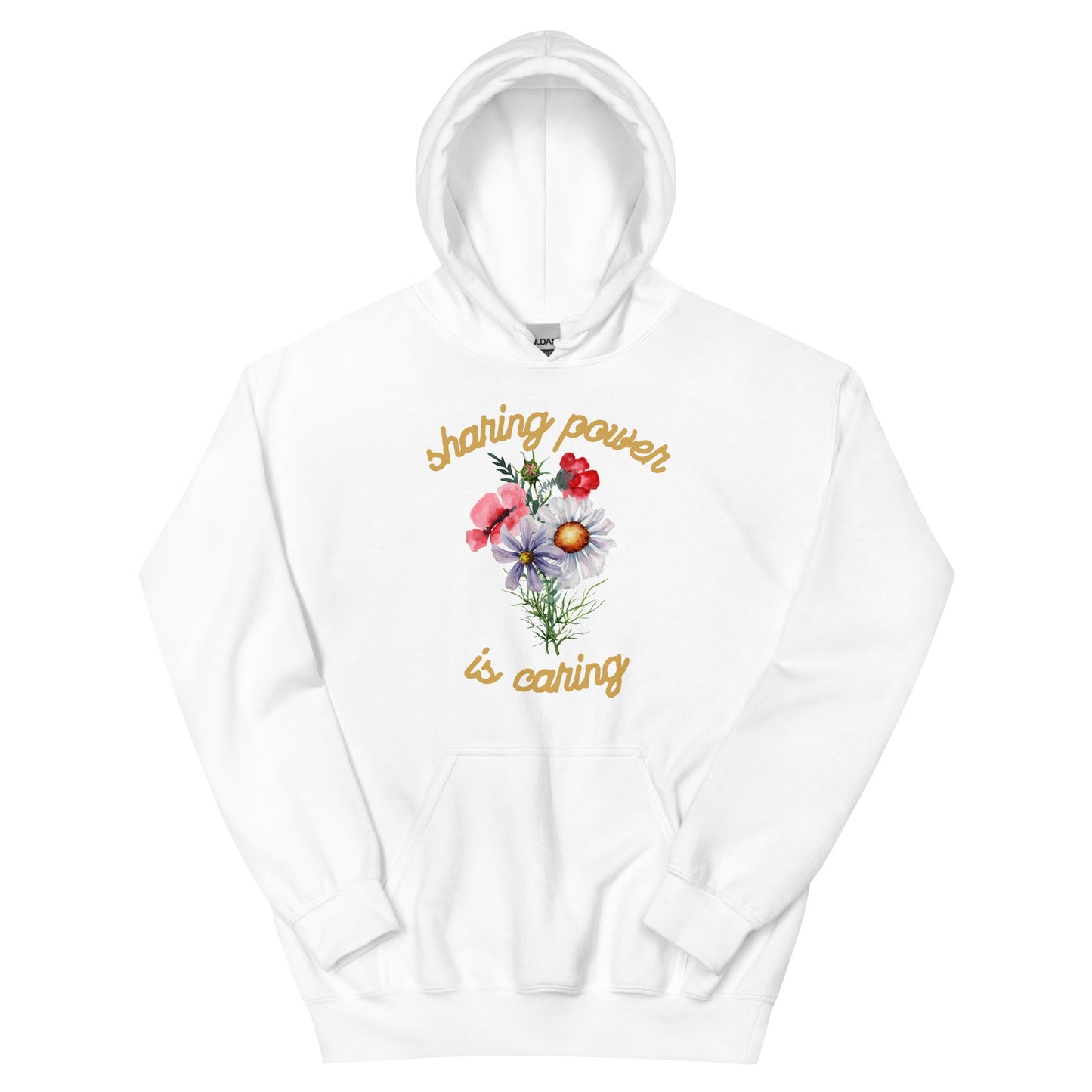 Sharing Power is Caring Floral Unisex Hoodie-recalciGrant