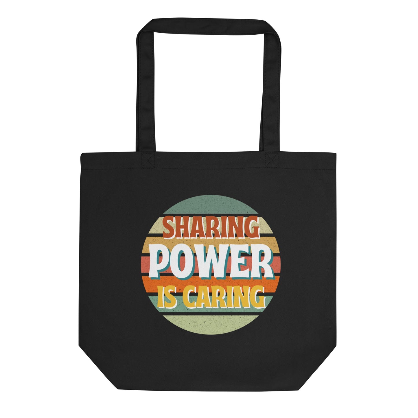 Sharing Power is Caring Retro Sunset Eco Tote Bag-recalciGrant