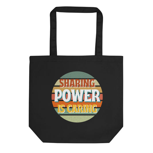 Sharing Power is Caring Retro Sunset Eco Tote Bag-recalciGrant