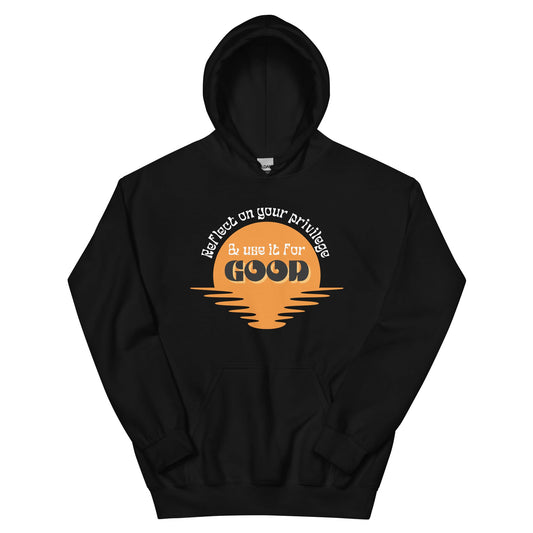 Use Your Privilege for Good Retro Sunset Unisex Hoodie-recalciGrant